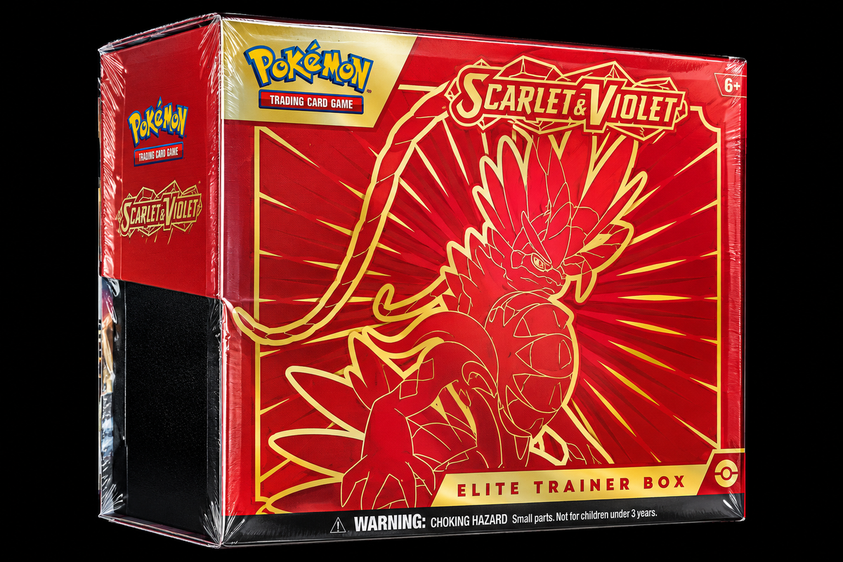Rote Pokémon Scarlet & Violet Elite Trainer Box mit Koraidon